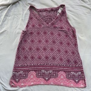 Skies are Blue Edgar border print tank top